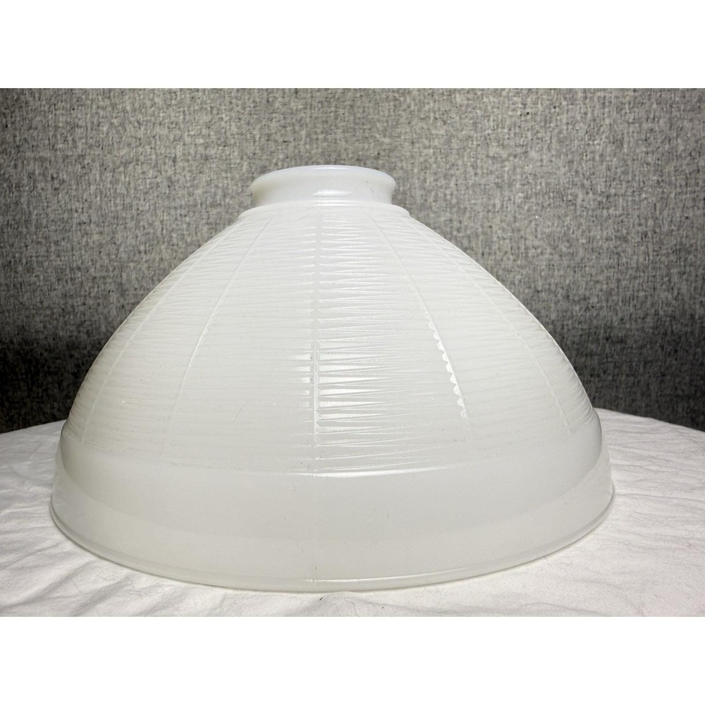 Vintage MCM 10" Honeycomb White Milk Glass Light Diffuser Torchiere Lamp Shade - Picture 2 of 7